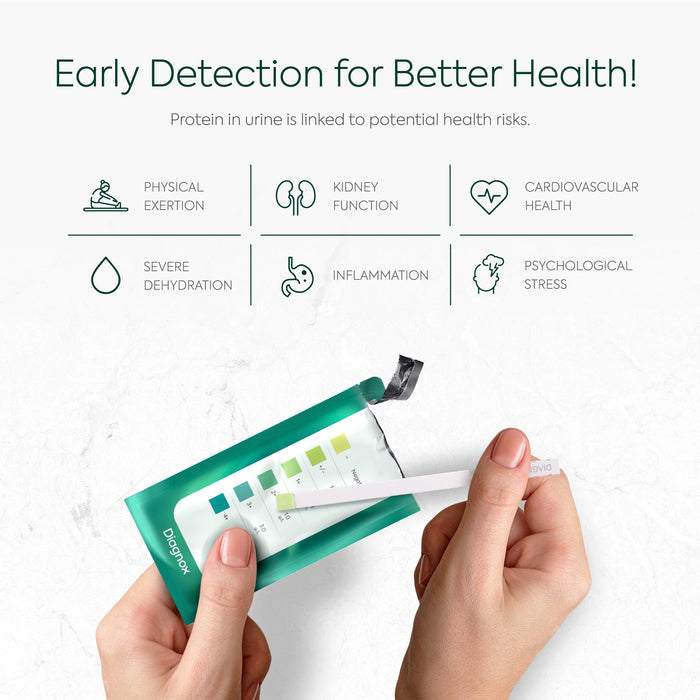 Diagnox Protein in Urine Test Strips Kit Individually Packed - 30 Pack