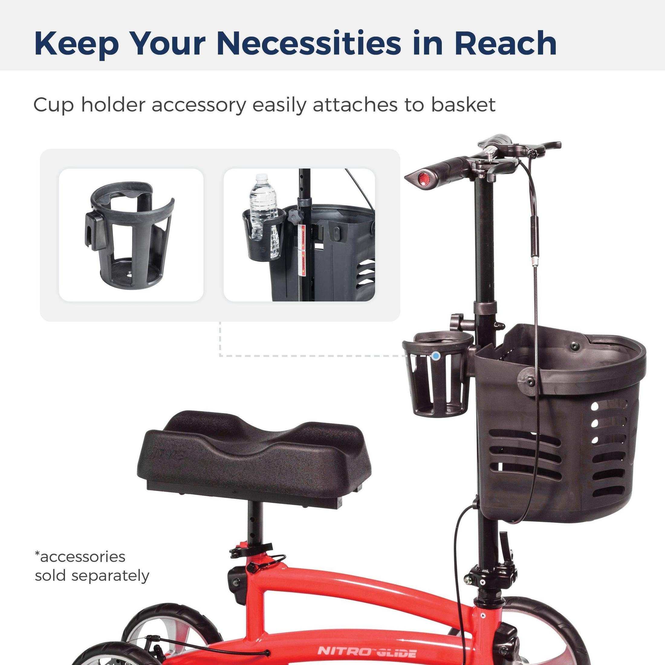 Drive Medical Nitro Glide Knee Walker Knee Scooter Crutch Alternative - Shop Home Med