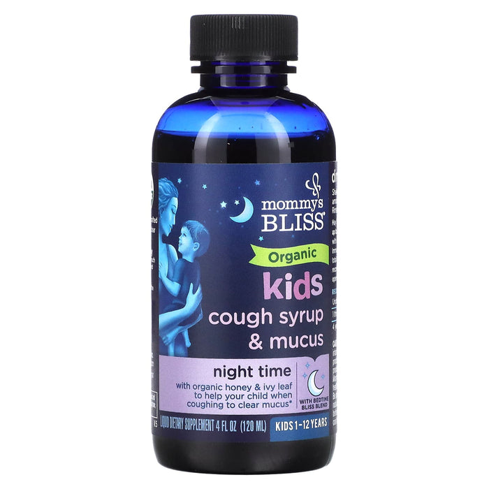 Mommy's Bliss Organic Kids Cough Syrup & Mucus Night Time 1-12 Years