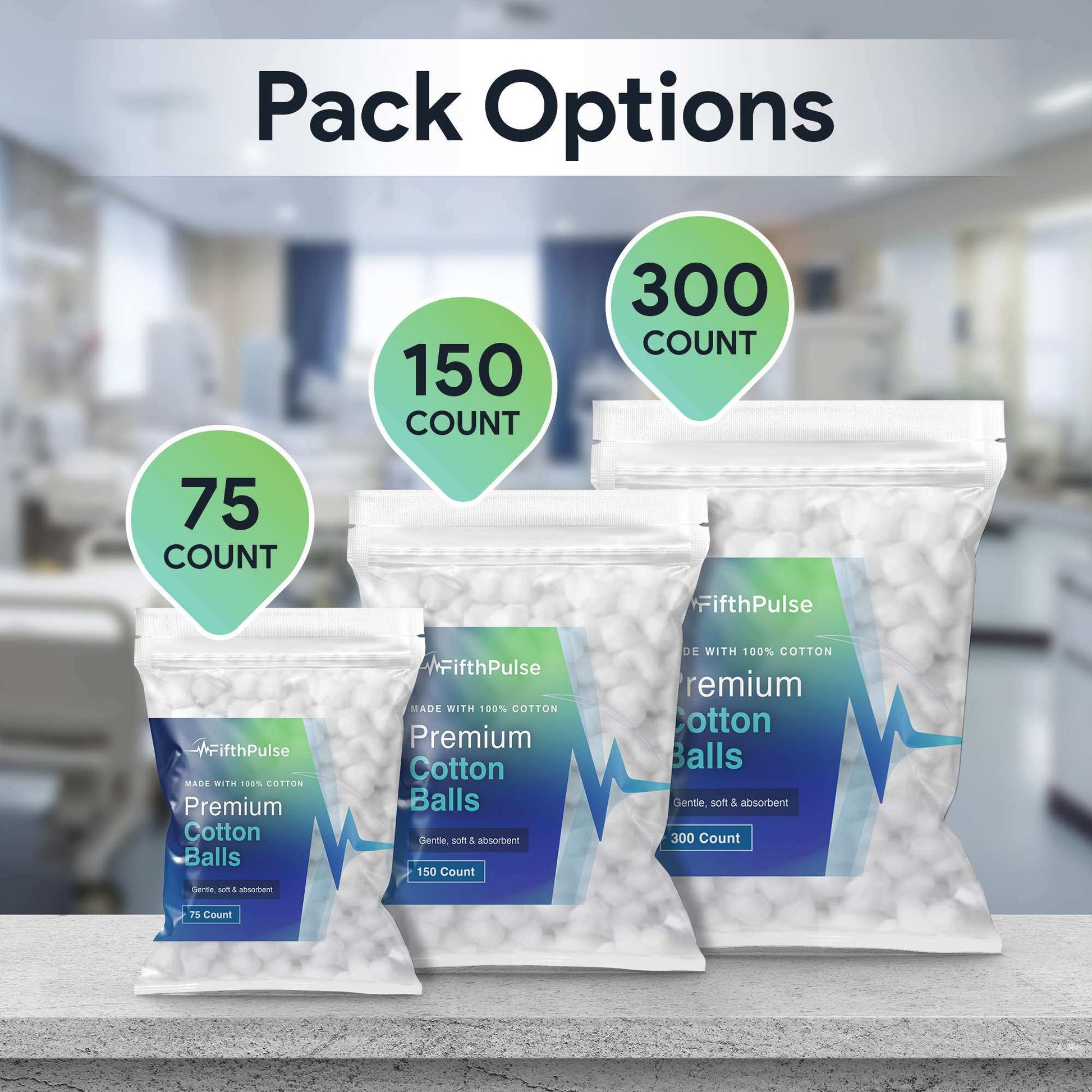 FifthPulse Premium Cotton Balls 100% Pure Cotton for Versatile Use