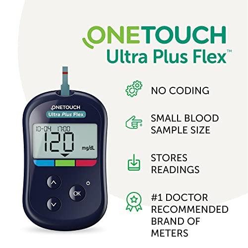 OneTouch Ultra Plus Flex Blood Glucose Monitoring System Kit - Shop Home Med