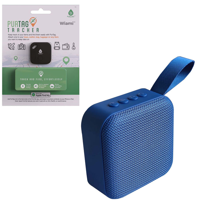 Pursonic Wireless Speaker and Purtag Tracker On-the-Go Essentials Bundle shophomemed
