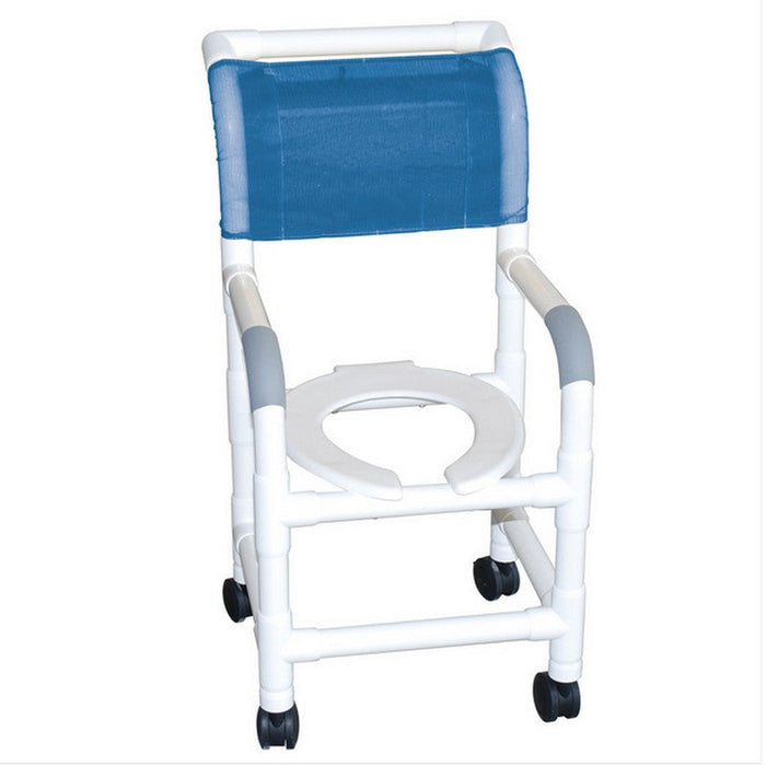 MJM International Small Adult/Pediatric PVC Shower Chair Open Front Seat