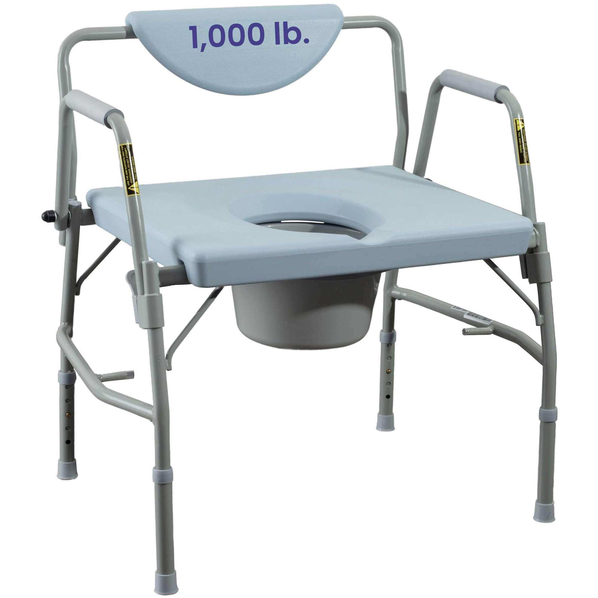 Medacure Bariatric Adjustable Bedside Drop-Arm Commode Chair - Shop Home Med