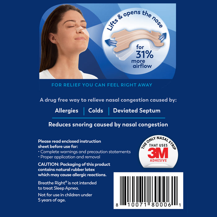 Breathe Right Original Tan Nasal Strips Small/ Medium