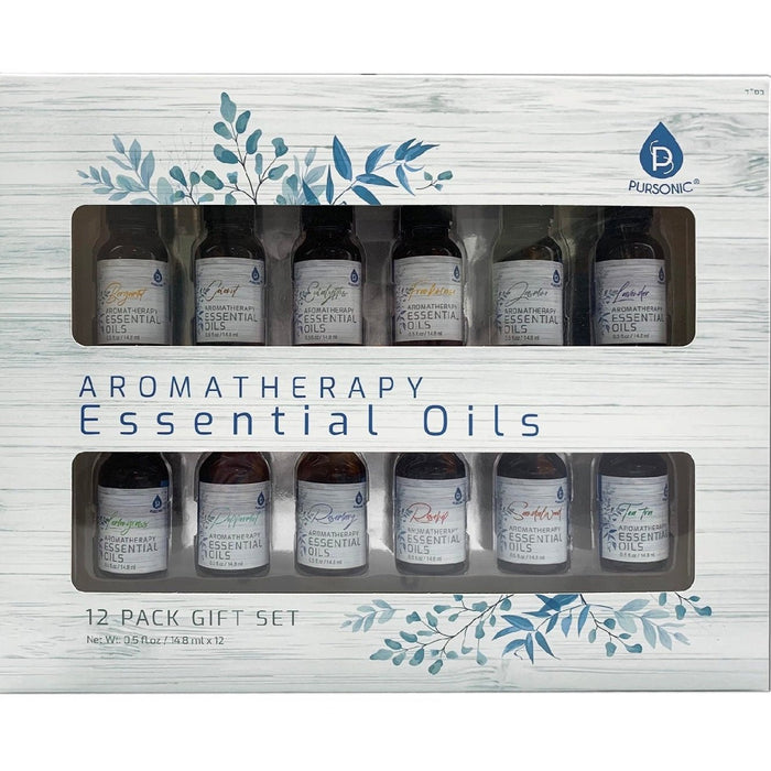 Pursonic Aromatherapy Essential Oils - Pack of 12