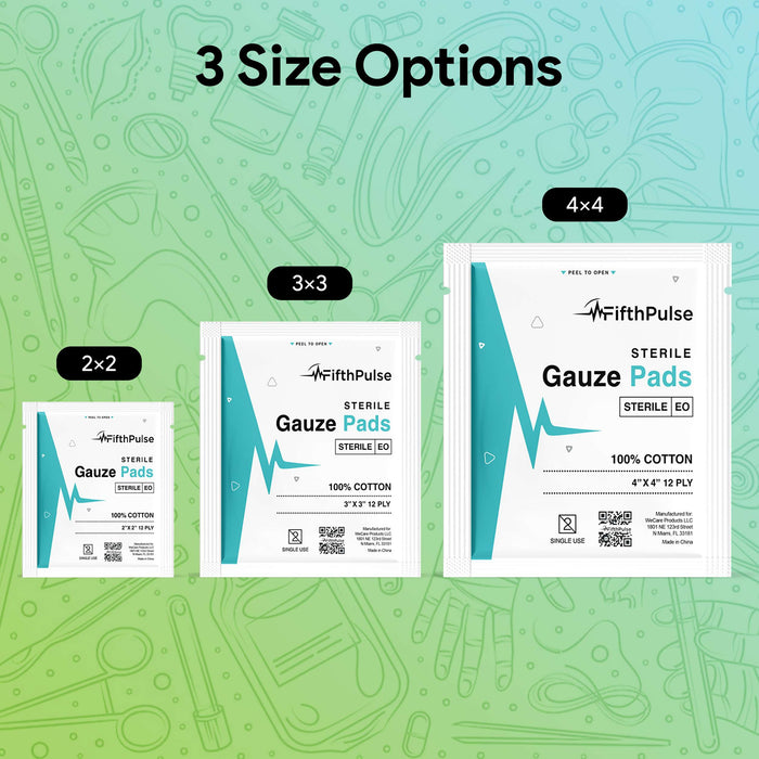 Compresas de gasa estériles FifthPulse envasadas individualmente