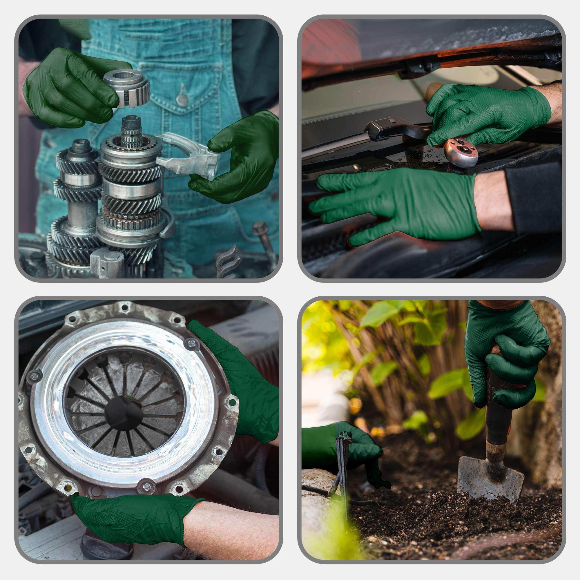 WeCare Diamond Textured 8 Mil Nitrile Gloves Green - Shop Home Med