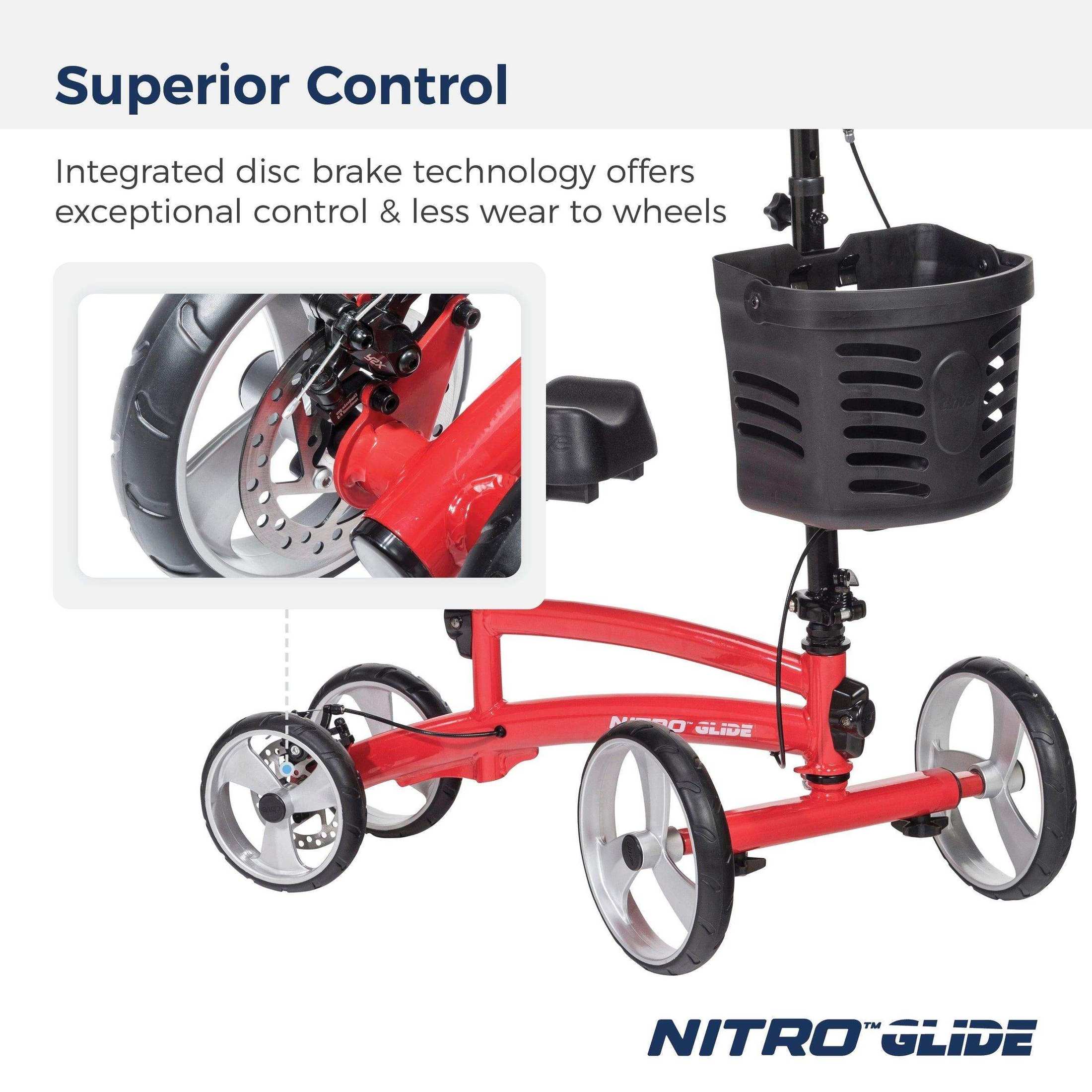 Drive Medical Nitro Glide Knee Walker Knee Scooter Crutch Alternative - Shop Home Med