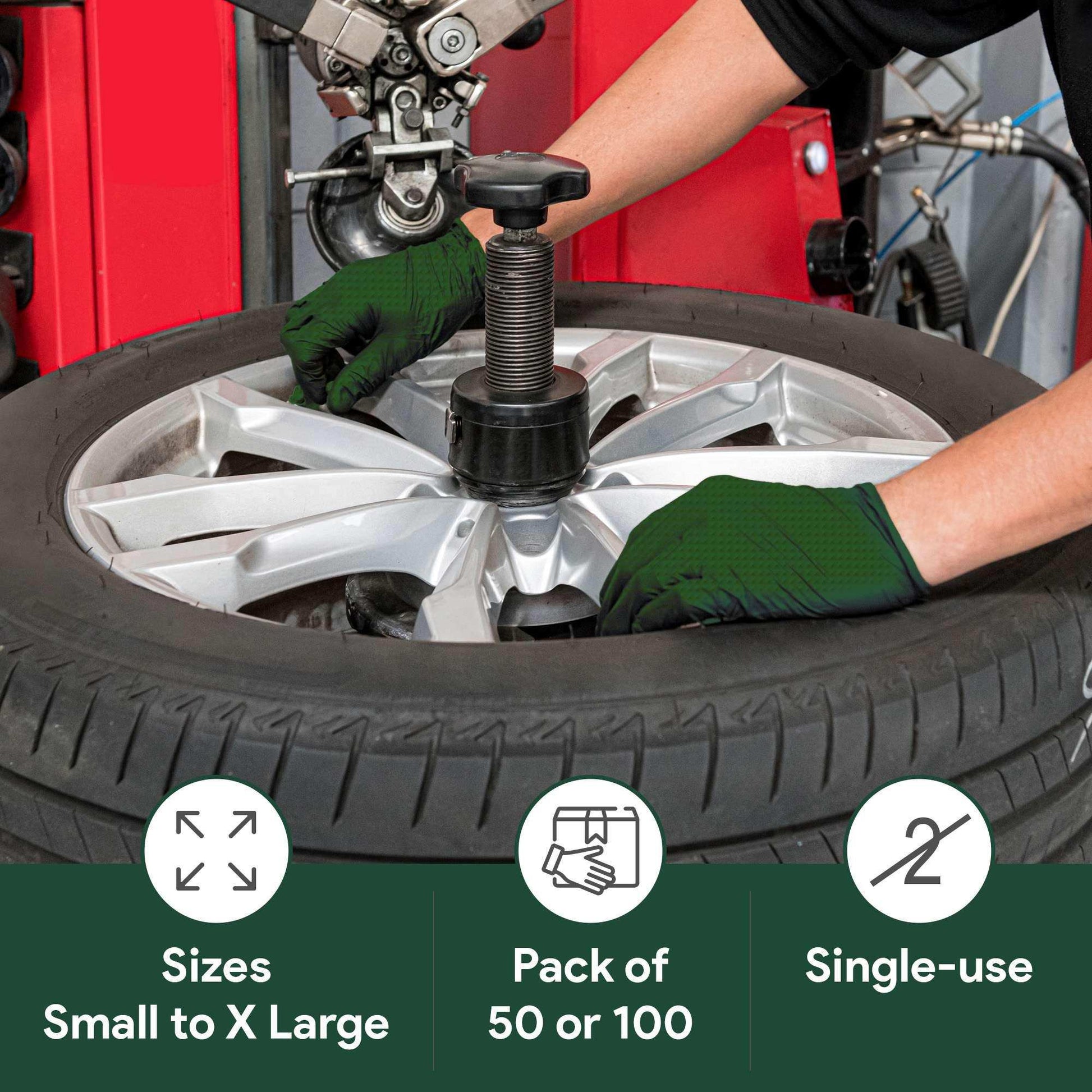 WeCare Diamond Textured 8 Mil Nitrile Gloves Green - Shop Home Med