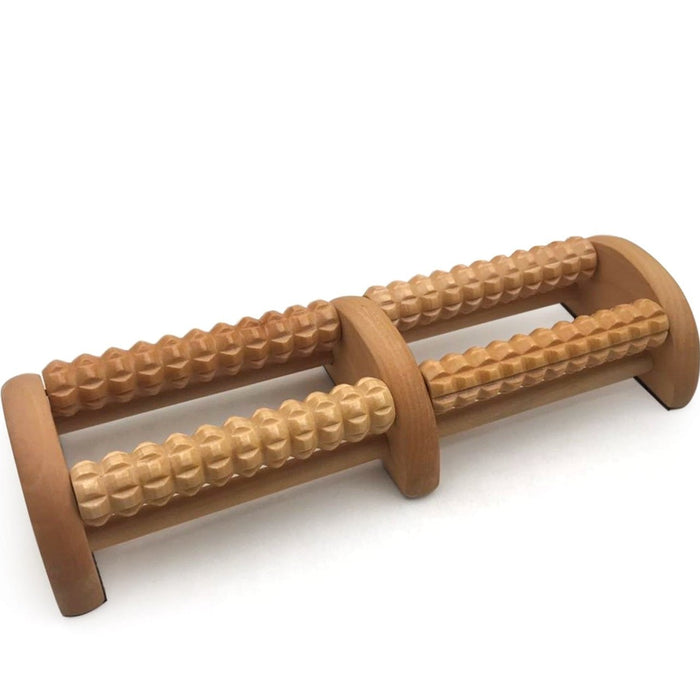 Pursonic Wooden Foot Massager with Dual Rollers