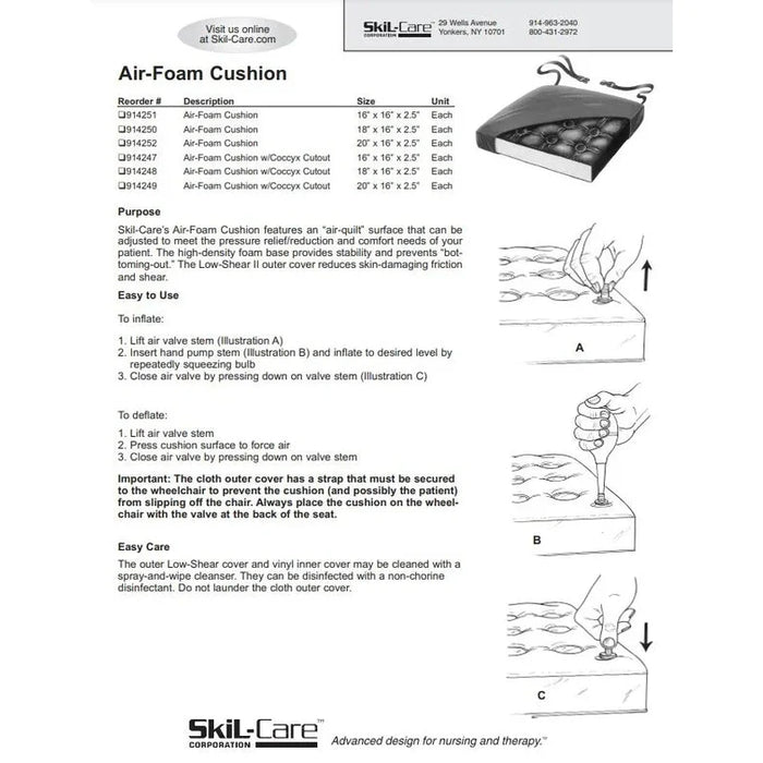 SkiL-Care Foam Air Cushion