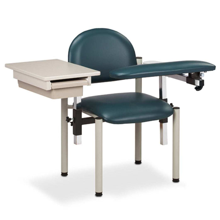 Clinton SC Series Padded Blood Drawing Chair with Flip Arms and Drawer