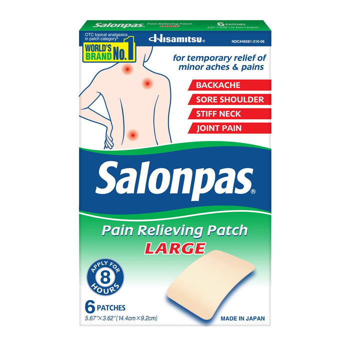 Salonpas 8-Hour Pain Relieving Patch Large - 6 Ct