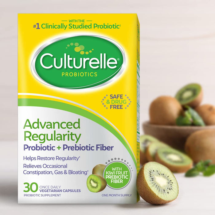 Culturelle Advanced Regularity Daily Probiotic + Prebiotic Fiber Capsules - 30 Ct