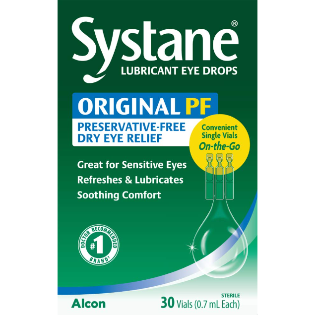 Systane Original Preservative-Free Lubricant Dry Eye Drops - 30 Vials