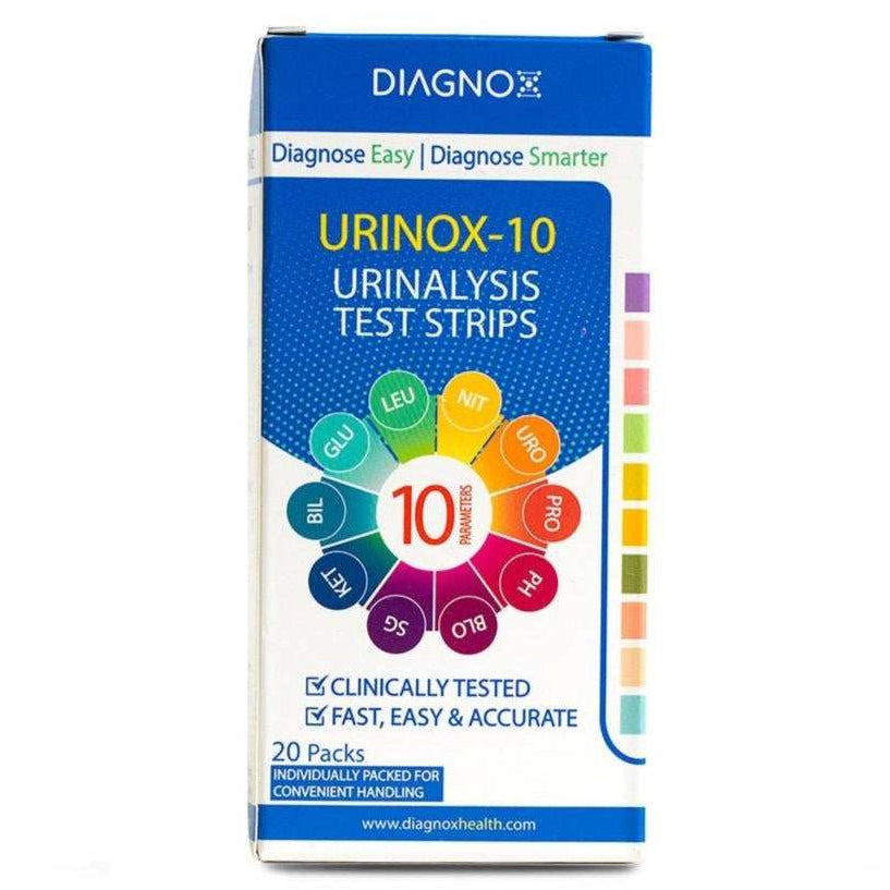 Diagnox Urinox-10 Urinalysis Test Strips