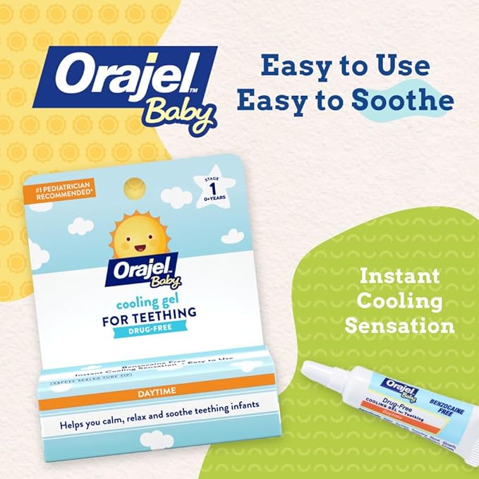 Orajel Non-Medicated Cooling Teething Gel Daytime