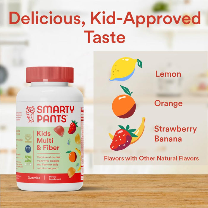 Smarty Pants Kids Multi + Fiber & Omega Fish Oil Gummy Vitamins