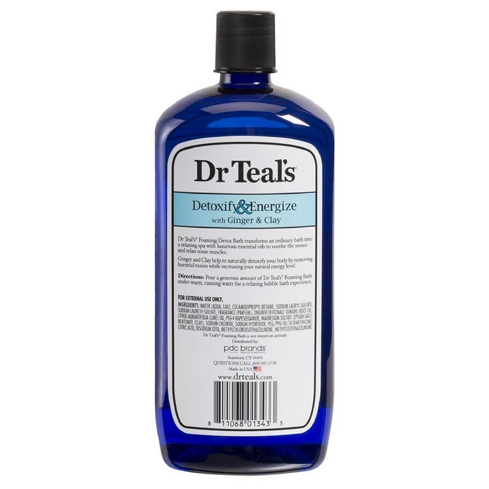 Dr. Teal's Foaming Bath Detoxify & Energize w/ Ginger & Clay - 34 Oz