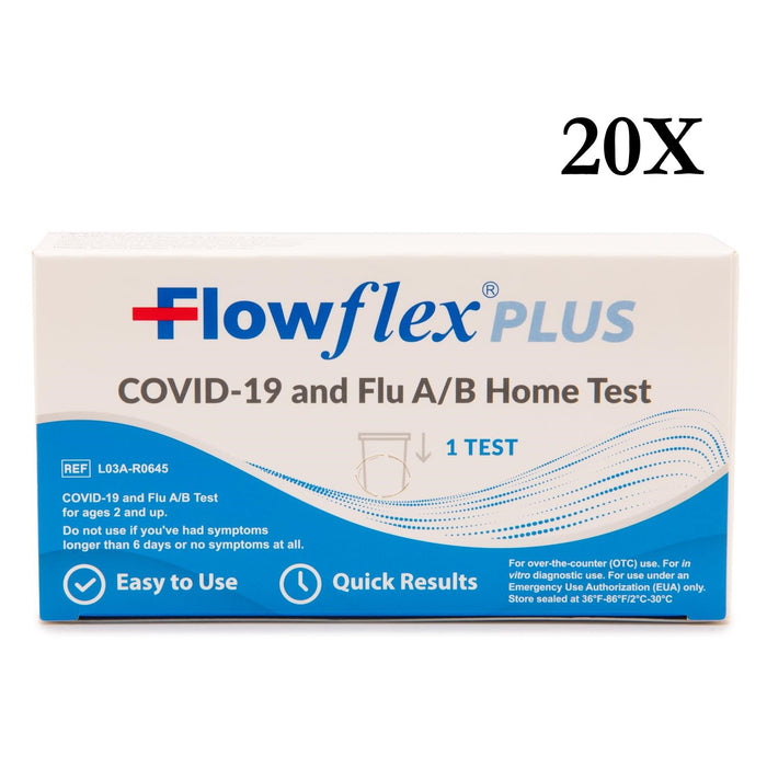 Flowflex Plus Covid-19 and Flu A&B 3-In-1 Home Self-Test Kit