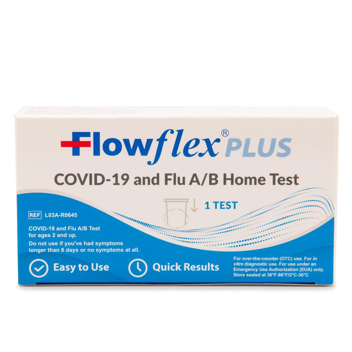 Flowflex Plus Covid-19 and Flu A&B 3-In-1 Home Self-Test Kit