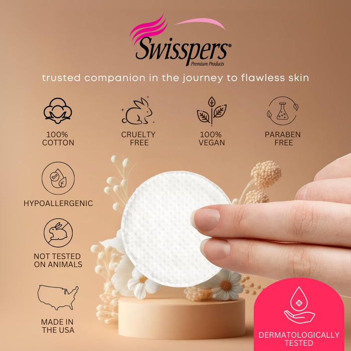 Swisspers Premium Exfoliating Round Pads-  80 Ct