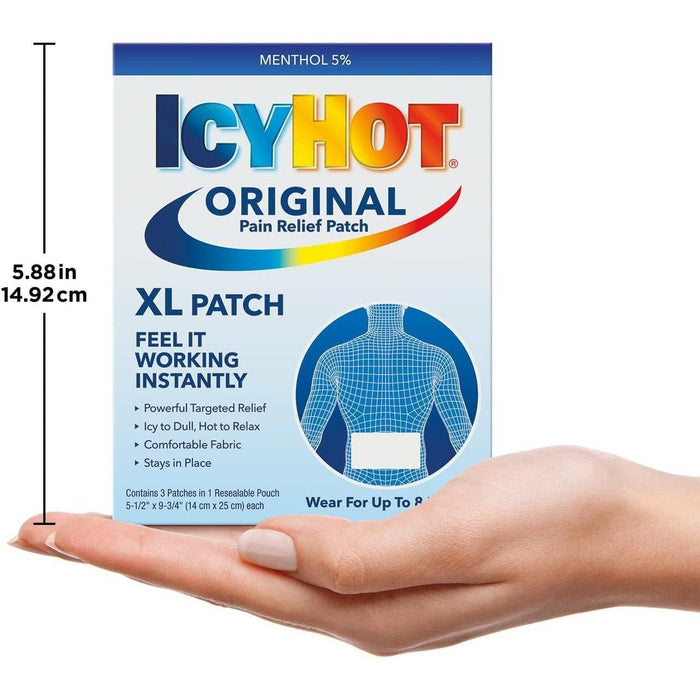 Icy Hot Original Medicated Back Pain Relief Patch Extra Large - 3 Ct - Shop Home Med