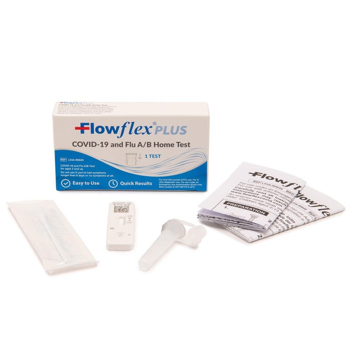 Flowflex Plus Covid-19 and Flu A&B 3-In-1 Home Self-Test Kit