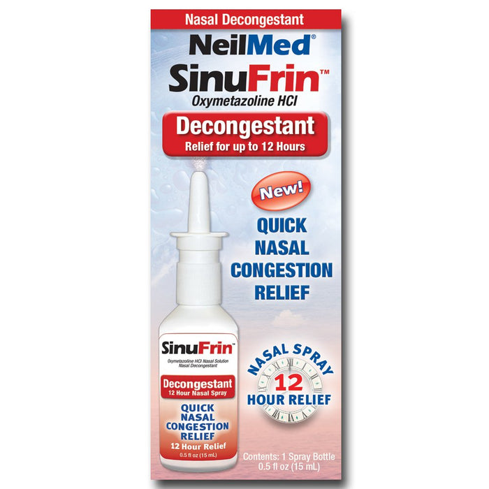 NeilMed Sinufrin Decongestant 12 Hour Quick Relief Nasal Spray