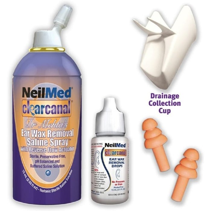 NeilMed Dr. Mehta’s Clearcanal Ear Wax Removal Complete Kit - 5 Treatments