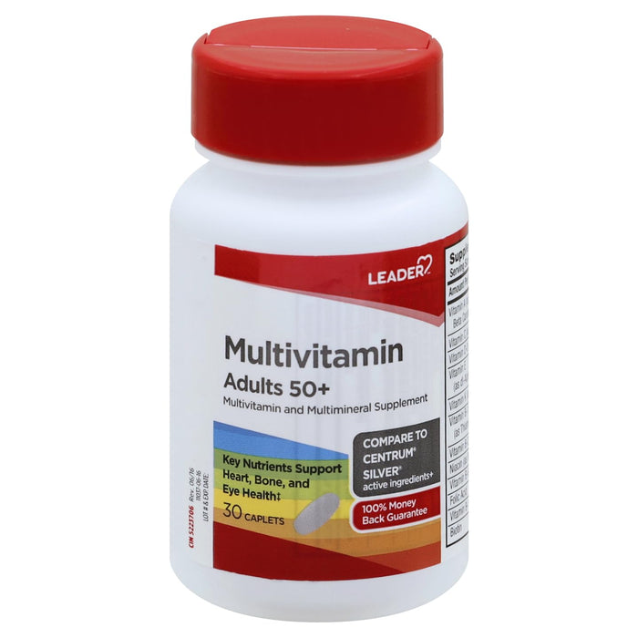 Suplemento multivitamínico y multimineral Leader para adultos mayores de 50 años