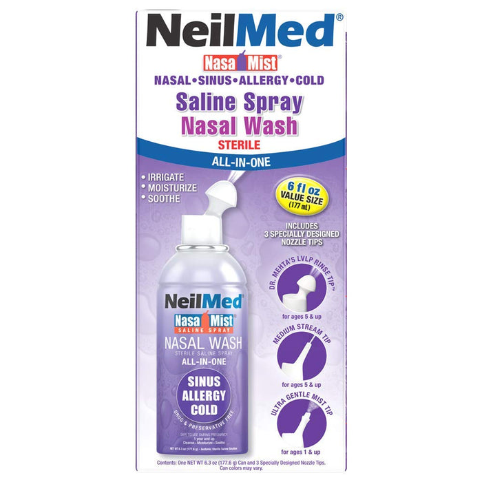 NeilMed Nasamist Saline Multi-Purpose All in One Nasal Spray