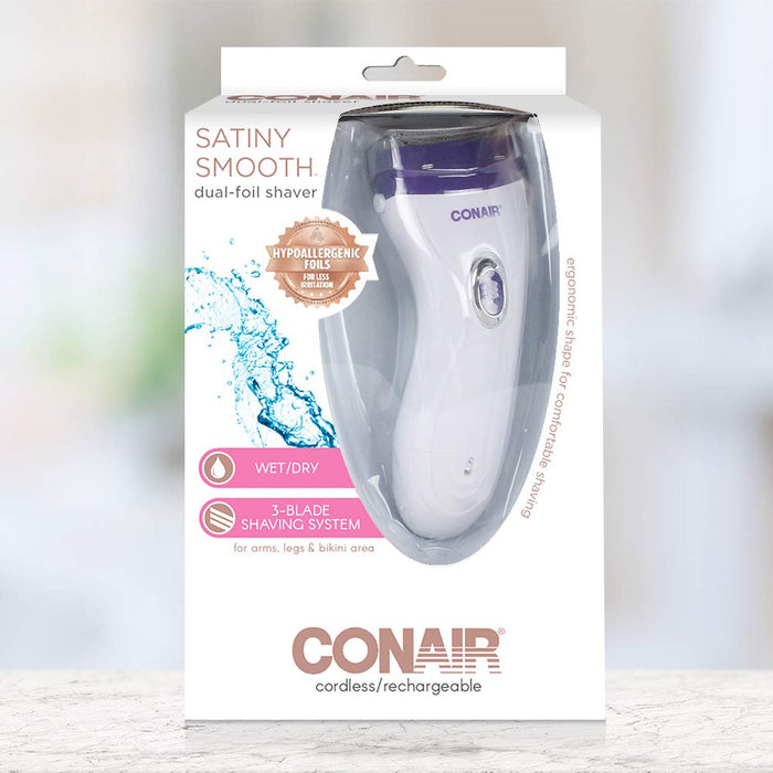 Conair Ladies Dual Foil Wet/Dry Rechargeable Shaver