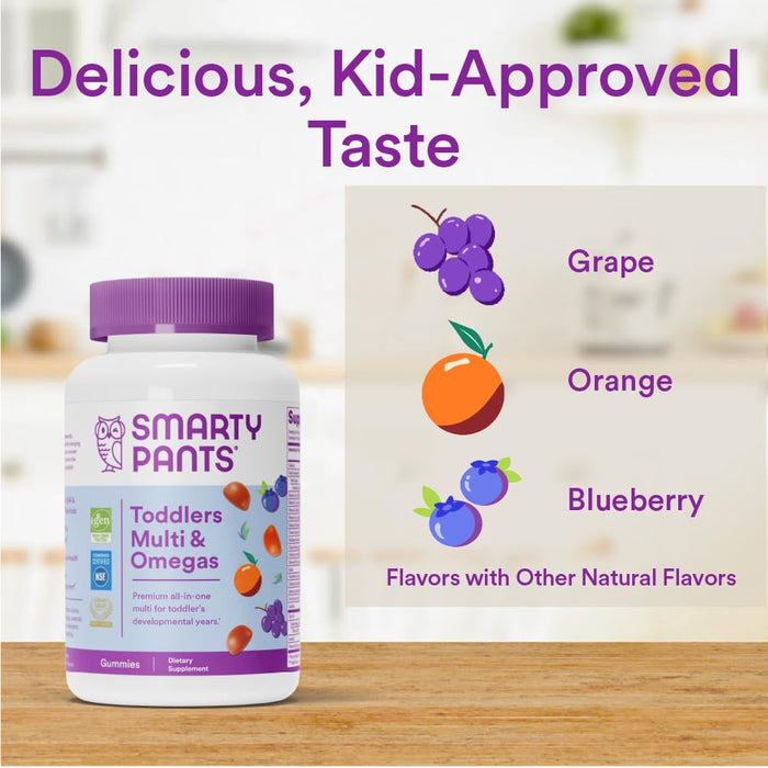 Smarty Pants Toddler Multi & Omega 3 Fish Oil Gummy Vitamins