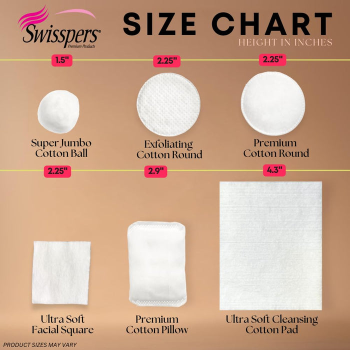 Swisspers Premium Exfoliating Round Pads-  80 Ct