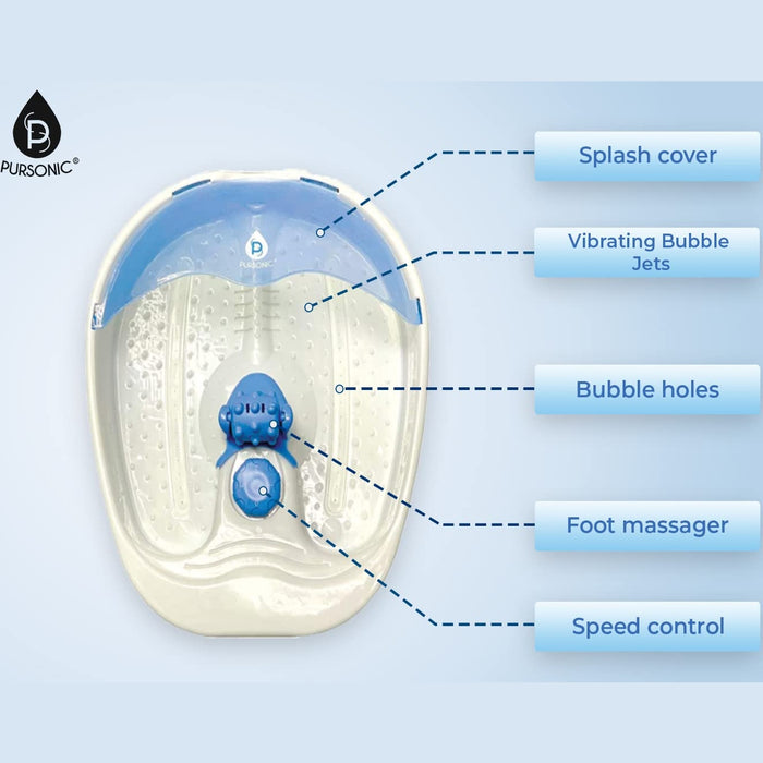 Pursonic Foot Spa Massager with Tea Tree Oil Foot Salt Scrub