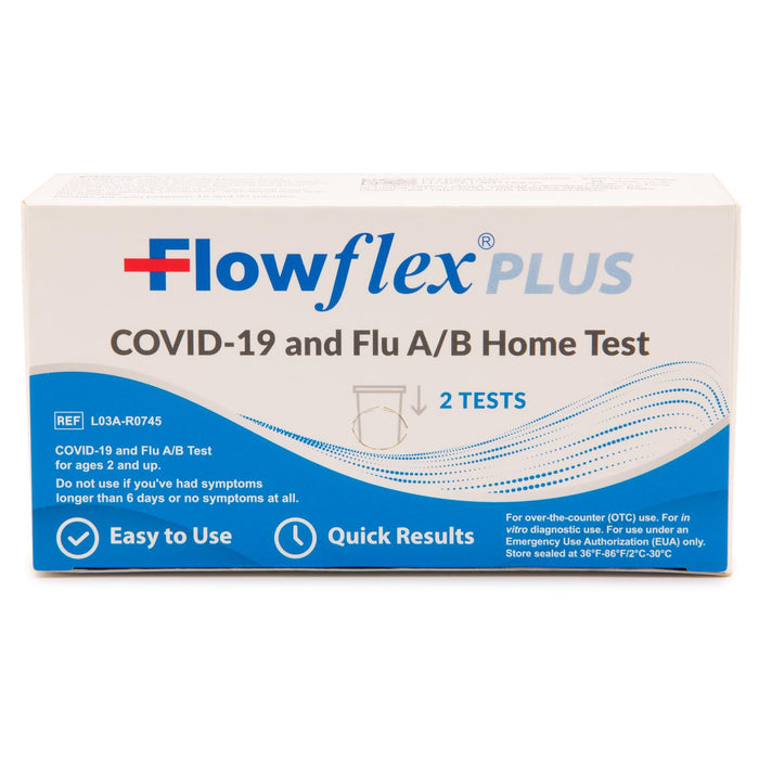 Flowflex Plus Covid-19 and Flu A&B 3-In-1 Home Self-Test Kit