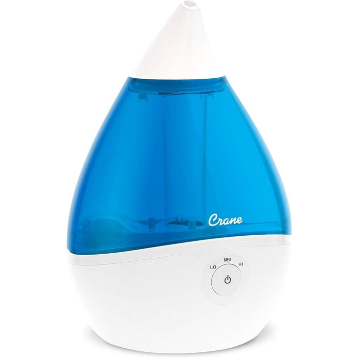 Crane Droplet Ultrasonic Cool Mist Humidifier Blue/White - 0.5 Gallon