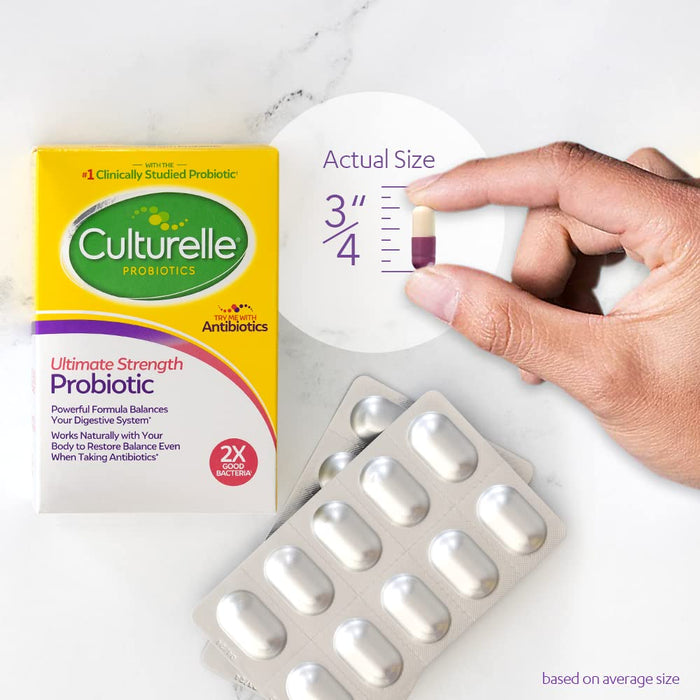 Culturelle Digestive Health Ultimate Strength Probiotic Capsules 20 Ct