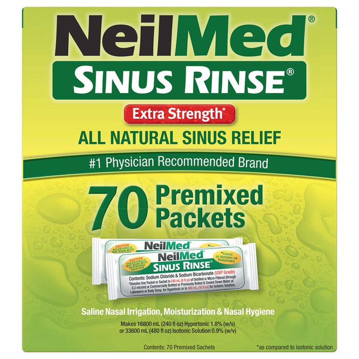 NeilMed Extra Strength Sinus Rinse Nasal Wash Hypertonic Packets