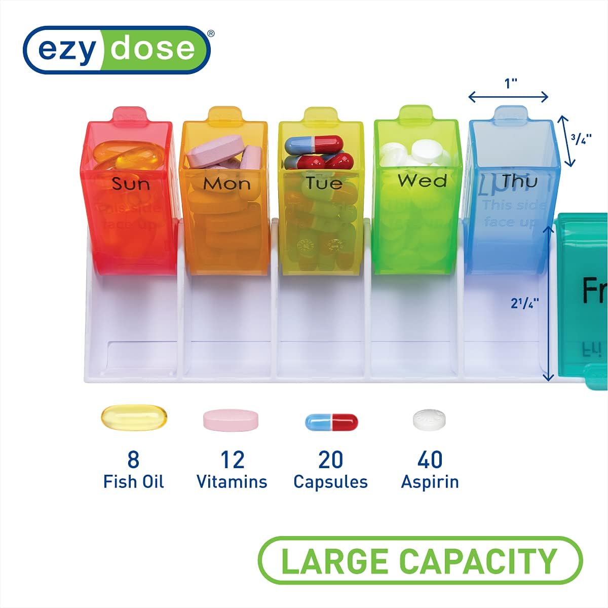 Ezy Dose 14- Day 2x/Day Pill Organizer Case