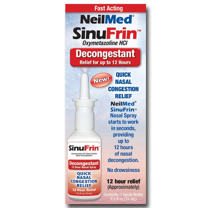 NeilMed Sinufrin Decongestant 12 Hour Quick Relief Nasal Spray