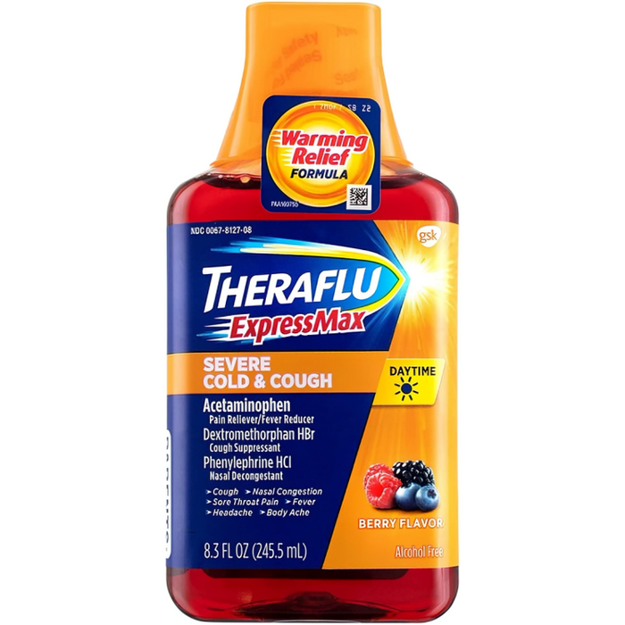 Theraflu ExpressMax Day/Night Severe Cold & Cough Relief Syrup - Berry