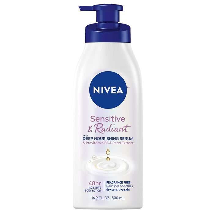 Nivea Sensitive & Radiant with Deep Nourishing Serum Body Lotion - 16.9 oz