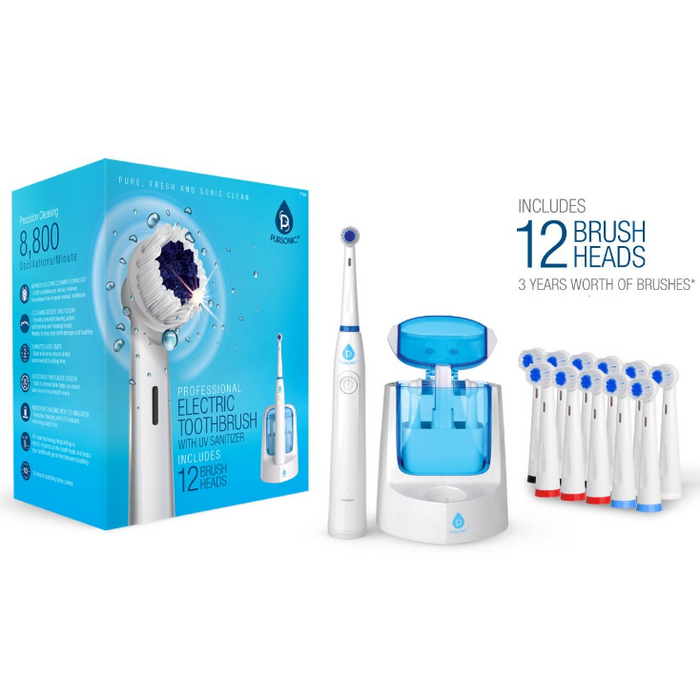 Pursonic Rechargeable Electric Toothbrush with UV Sanitizing Function