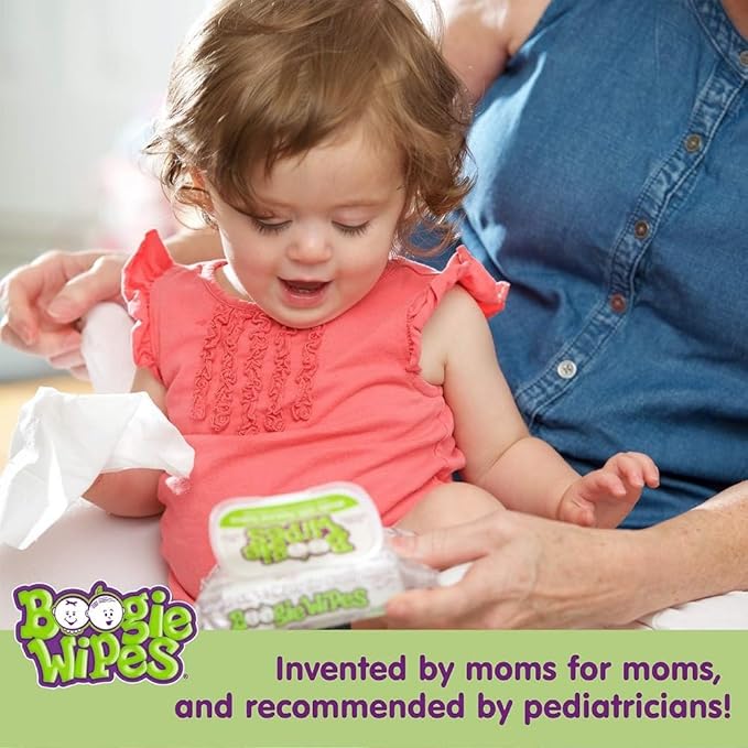 Boogie Wipes Unscented Saline Nose Wipes