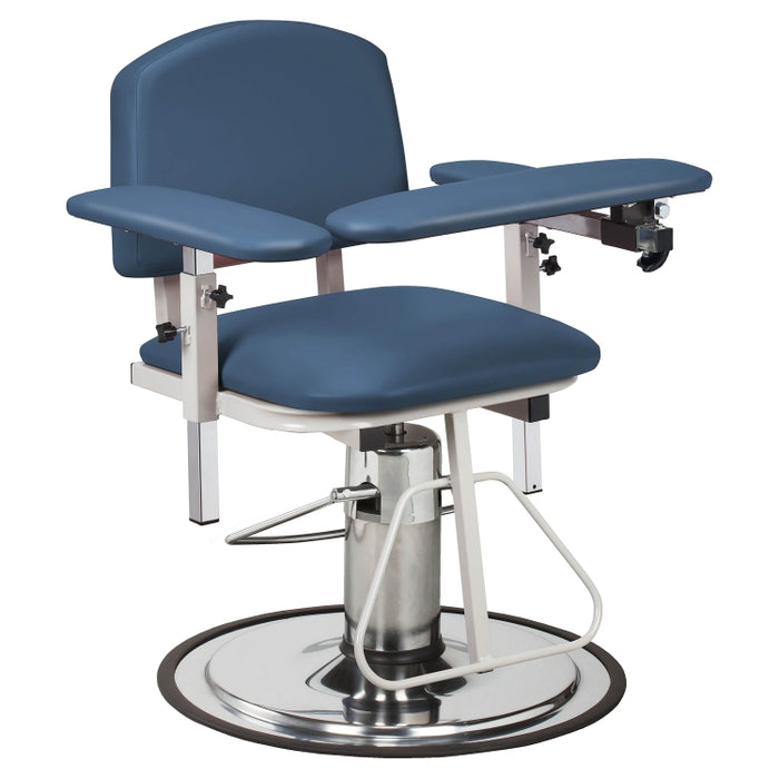 Clinton H Series Padded Blood Drawing Chair with Padded Flip Arm and Drawer