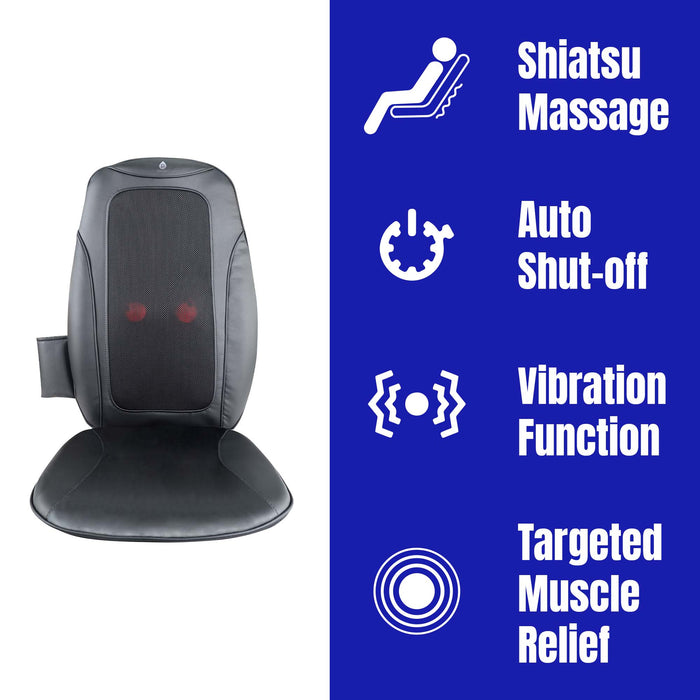 Pursonic Shiatsu Chair Massager with Vibration Ultimate Relaxation