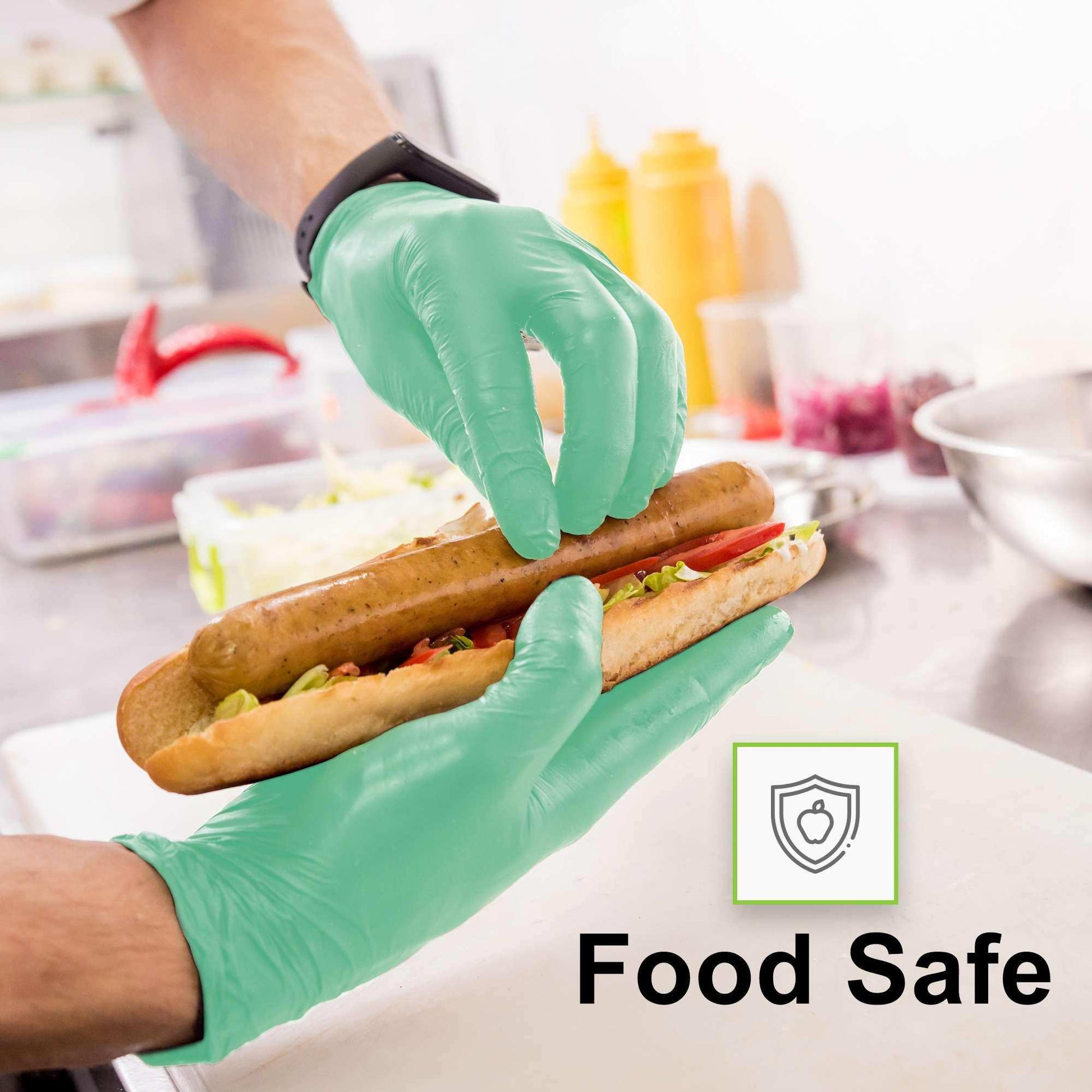 FifthPulse Biodegradable Disposable Nitrile Gloves Green – 150 Count - Shop Home Med